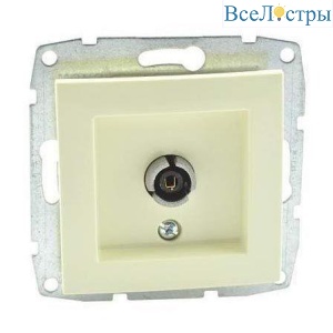 Розетка TV проходная Mono Electric Despina/ Larissa универсальная экран крем 500-001705-137