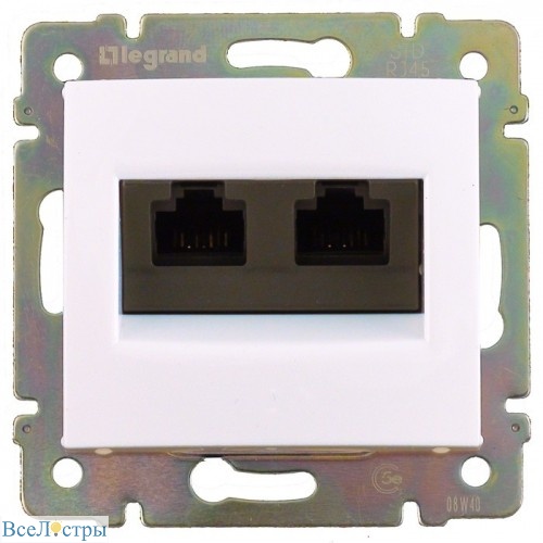 розетка компьютерная двойная rj45 legrand valena classic 695626