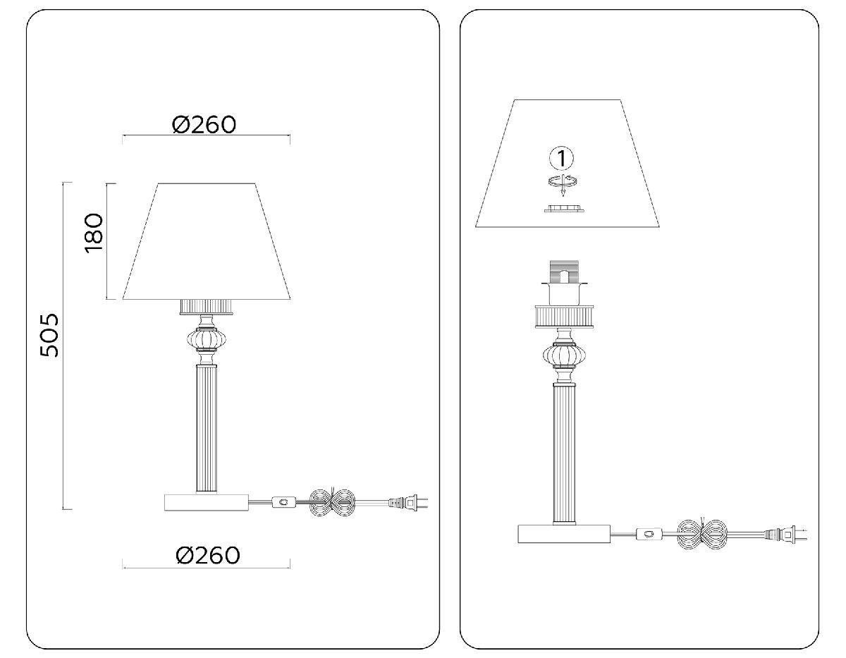 настольная лампа ambrella light high light heigh light lh71027