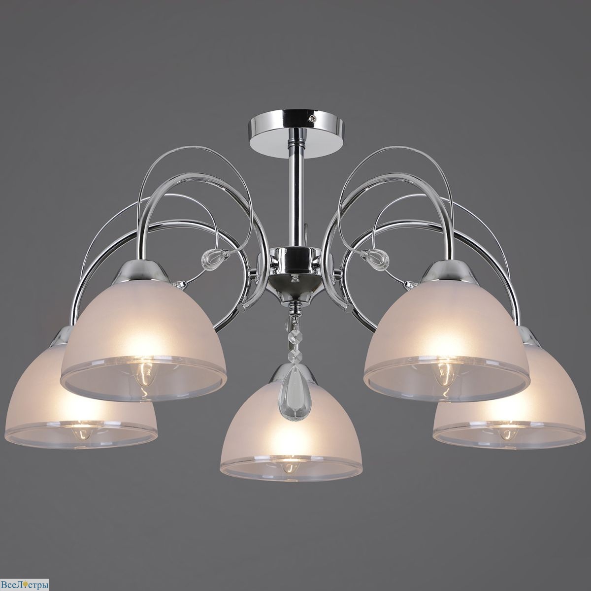 люстра на штанге illumico illumico il0495-5csq-25ch elite