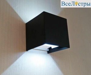 Уличный настенный светодиодный светильник Kink Light Куб 08585,19(4000K)