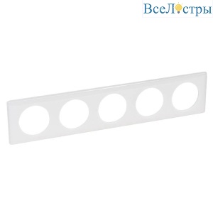 Рамка 5-постовая Legrand Celiane белый глянец 066630