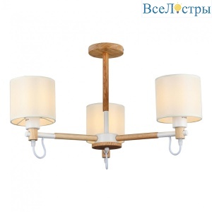 Люстра на штанге IMEX MD.19107-3-S-WOOD+WH