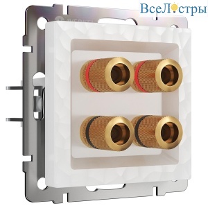 Акустическая розетка Werkel Hammer х4 белый W1285001 4690389163104