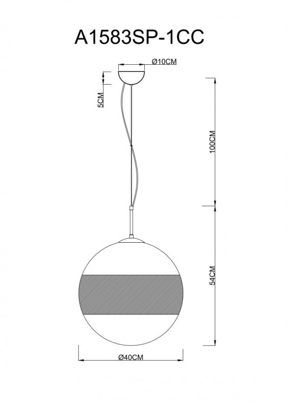 подвесной светильник arte lamp a1583sp-1cc