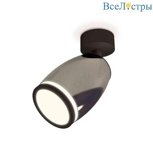 Комплект накладного светильника Ambrella light Techno Spot XM1123004 DCH/SBK/FR черный хром/черный песок/белый матовый (A2210, C1123, N7121)