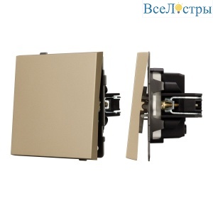 Механизм выключателя одноклавишный проходной Arlight SWT-TENDO-MKP1-SFPL-GD (230V, 10A) 054580