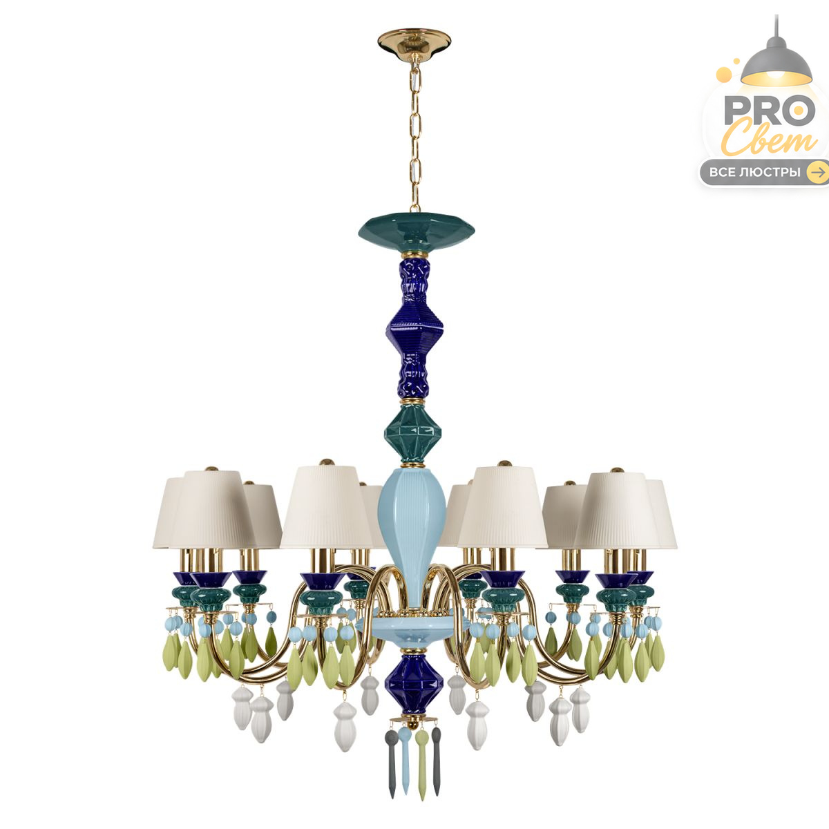 подвесная люстра loft it grace 10203/10 green