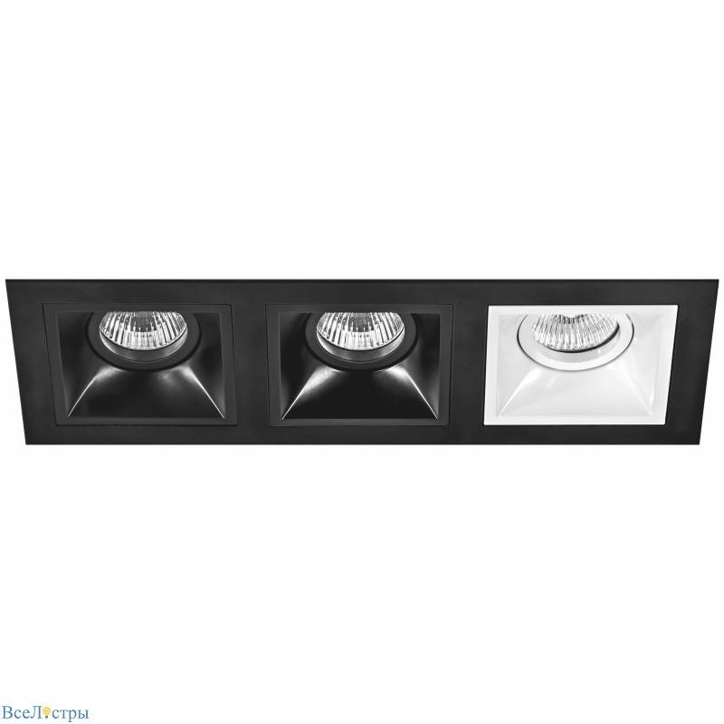 встраиваемый светильник lightstar d537070706 (214537+214507+214507+214506)