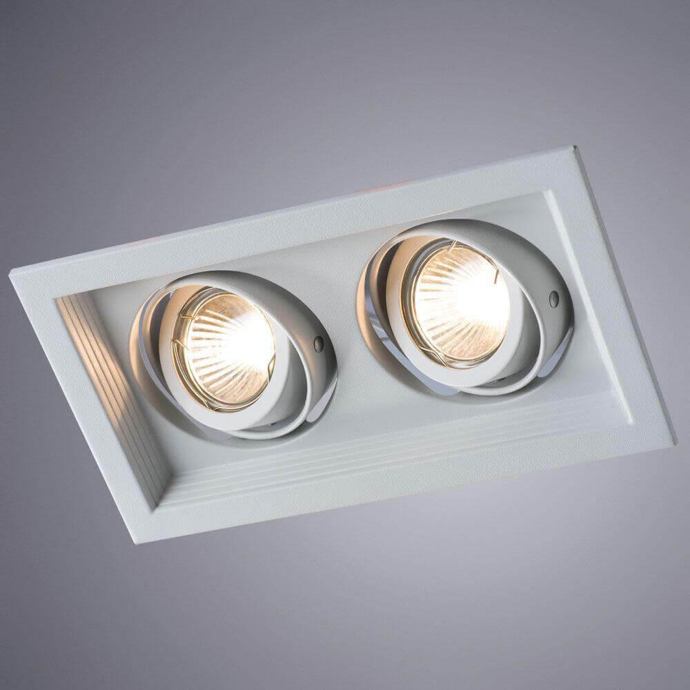 встраиваемый светильник arte lamp canis a6661pl-2wh