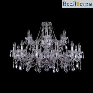 Подвесная люстра Bohemia Ivele 1413/12+6/360/2d Ni Leafs