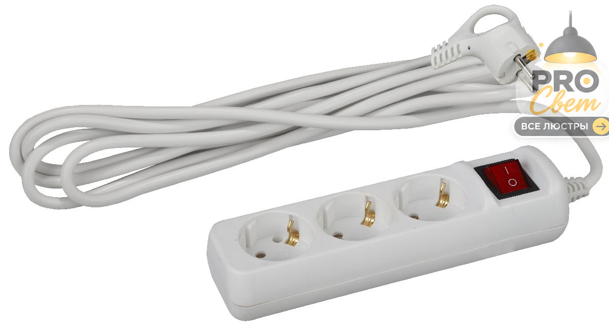 удлинитель электрический эра u-3es-5m-3x1 б0028379