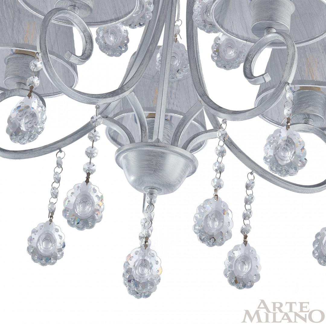 потолочная люстра arte milano amalfi 337146/5 wt+sl