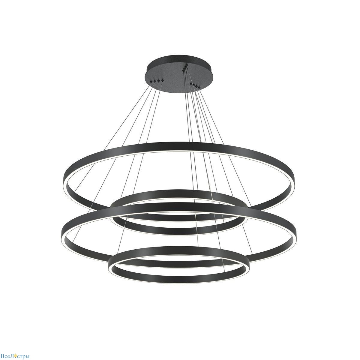 подвесной светодиодный светильник maytoni rim mod058pl-l174bk
