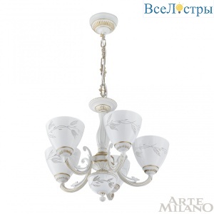 Подвесная люстра Arte Milano 343659/5 WT+G