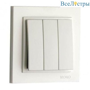 Выключатель Mono Electric Despina трехклавишный слоновая кость 102-010022-114