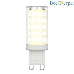 Лампа светодиодная (UL-00006489) Uniel G9 9W 4000K прозрачная LED-JCD-9W/4000K/G9/CL GLZ09TR