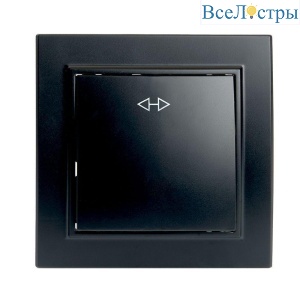 Переключатель одноклавишный перекрестный Stekker Эрна черный PSW10-9009-03 39927