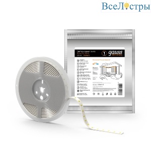 Светодиодная влагозащищенная лента Gauss 9,6W/m 120LED/m 2835SMD теплый белый 5M 356000110