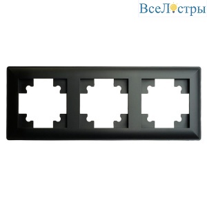 Рамка 3-постовая Stekker Катрин черный PFR00-7003-05 39814