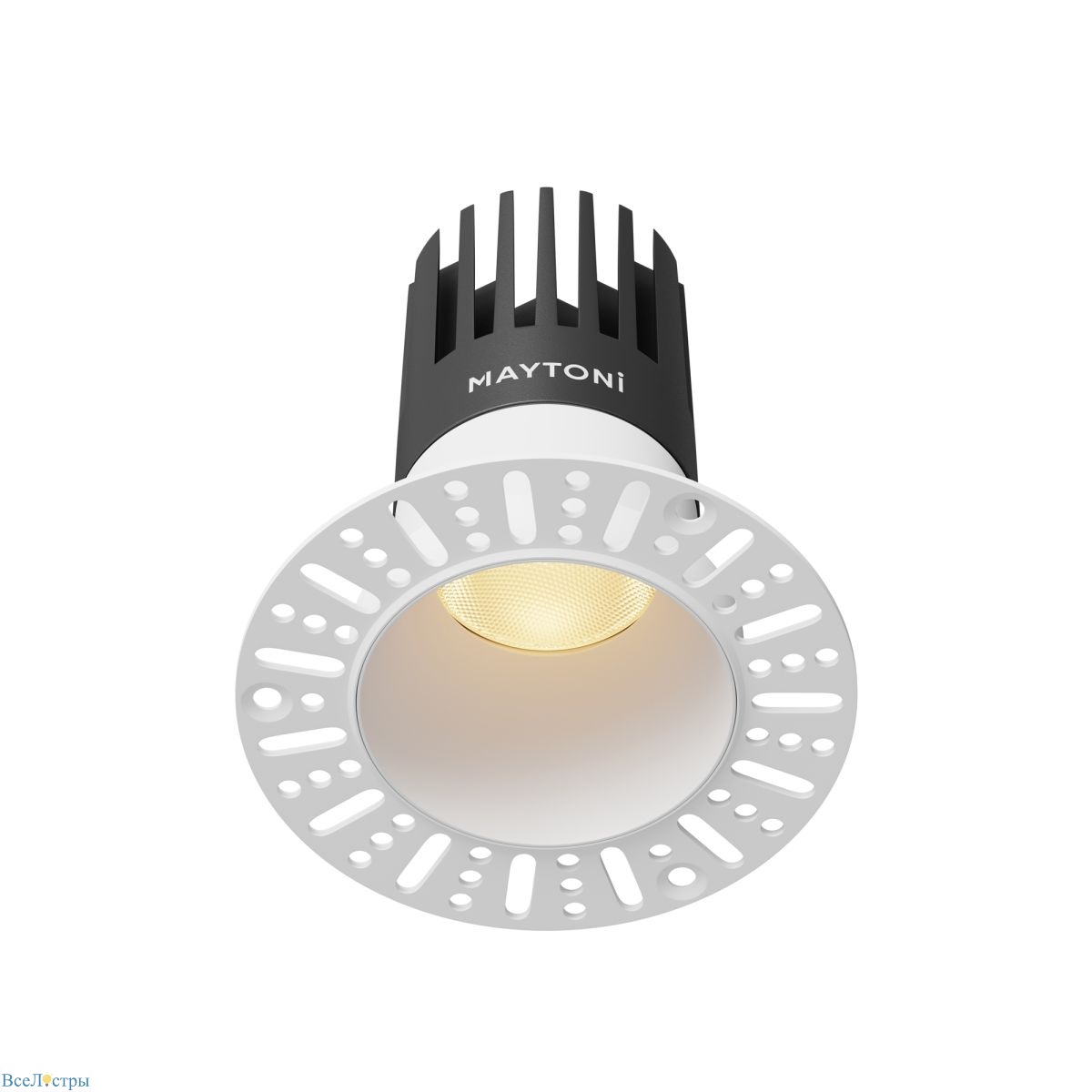 встраиваемый светильник maytoni dip dl122-15w-2.7k-trs-w