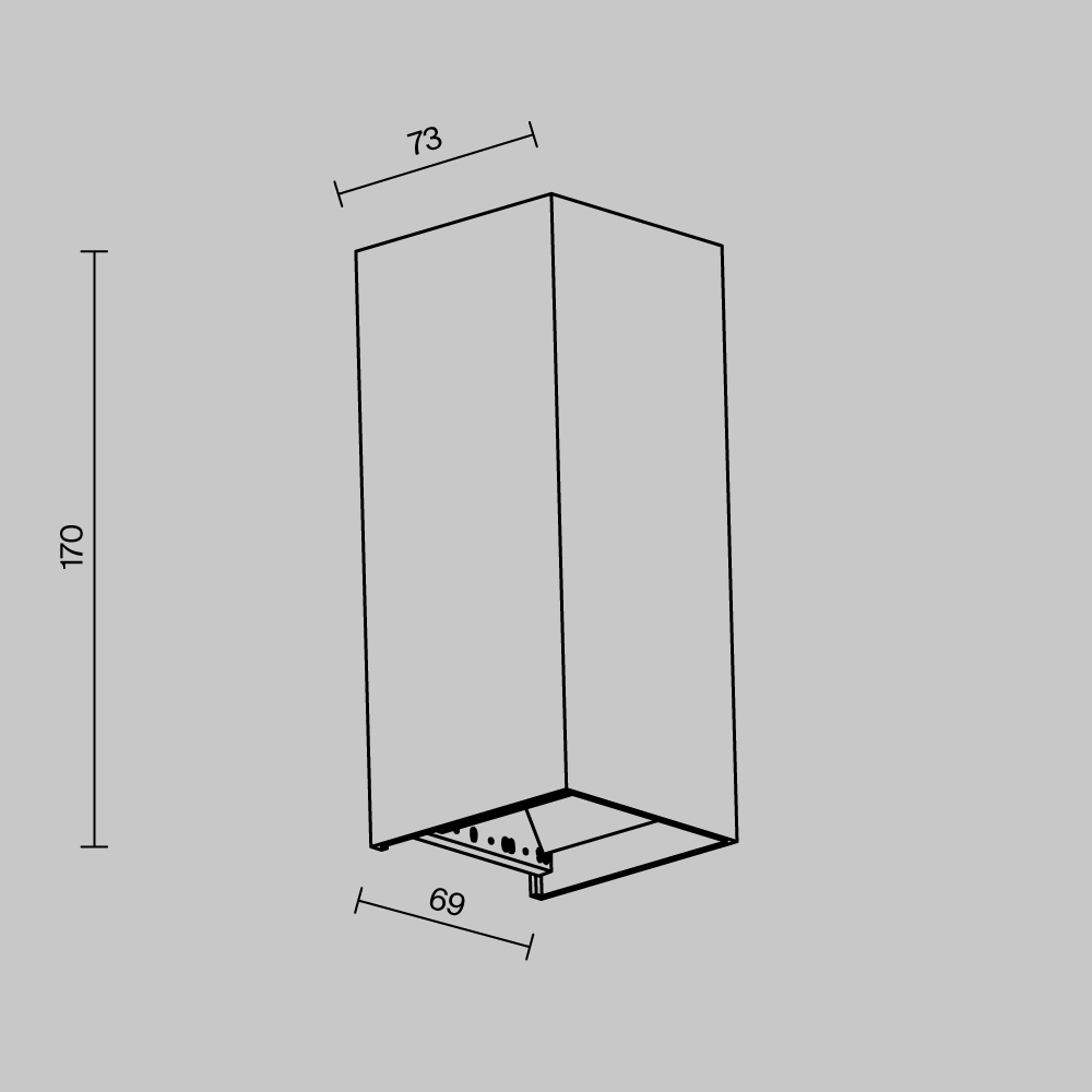 уличный настенный светильник maytoni drape o525wl-l10b3k