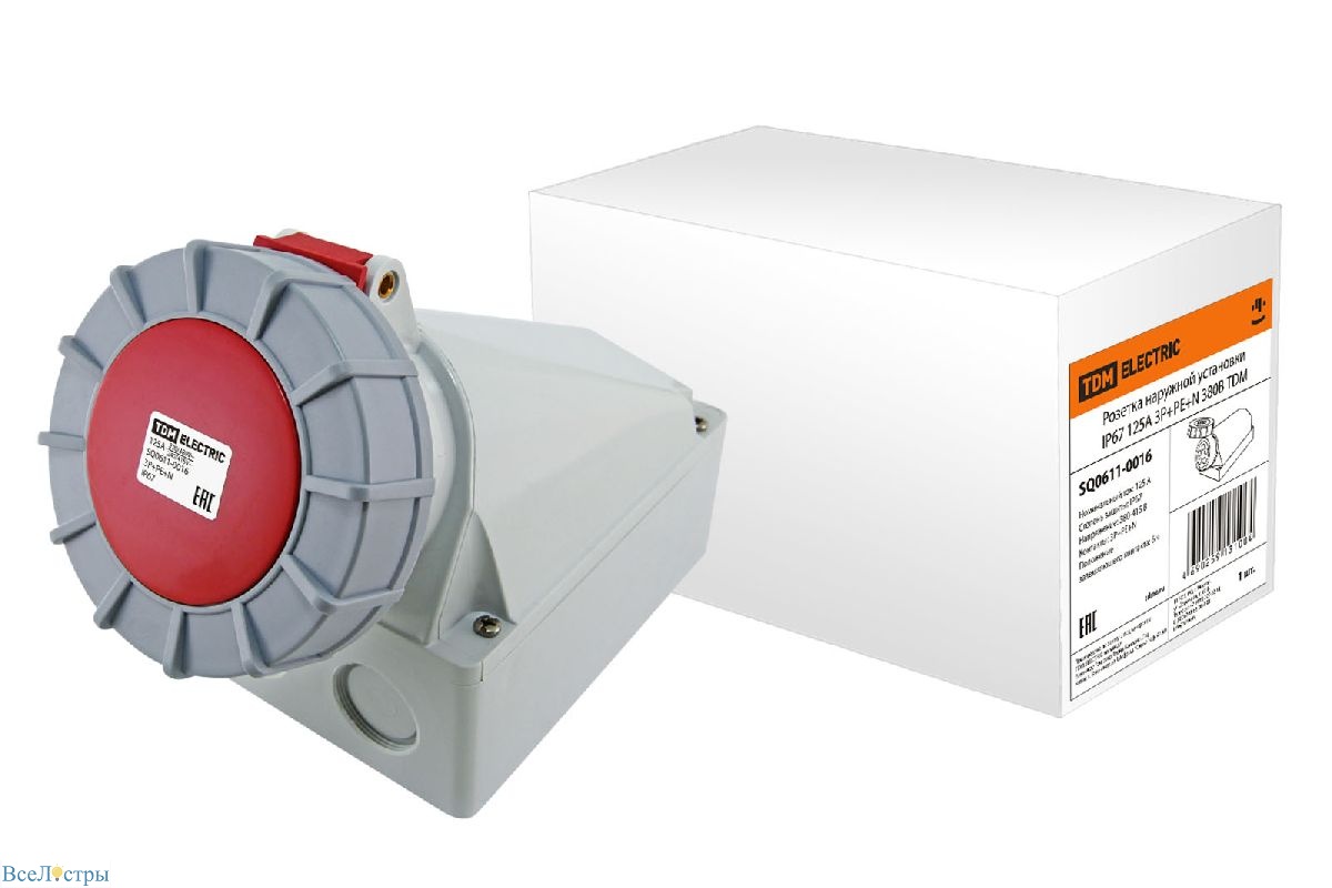 розетка наружной установки tdm electric sq0611-0016