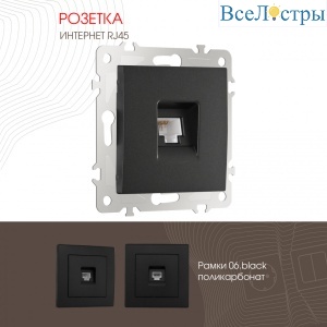 Розетка RJ45 Arte Milano 206.45-1.black