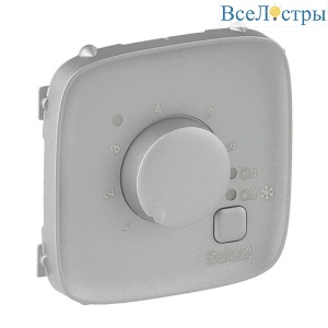Лицевая панель Legrand Valena Allure термостата для теплых полов алюминий 755327