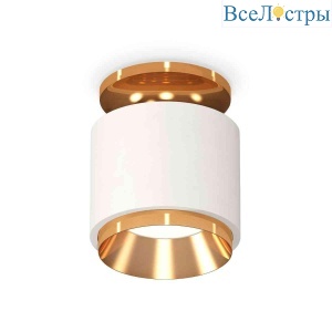 Комплект накладного светильника Ambrella light Techno Spot XS7510120 SWH/PYG белый песок/золото желтое полированное (N7929, C7510, N7034)