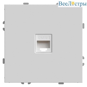 Розетка компьютерная RJ-45 Stekker Эмили белый фарфор RST00-5117-01 49873