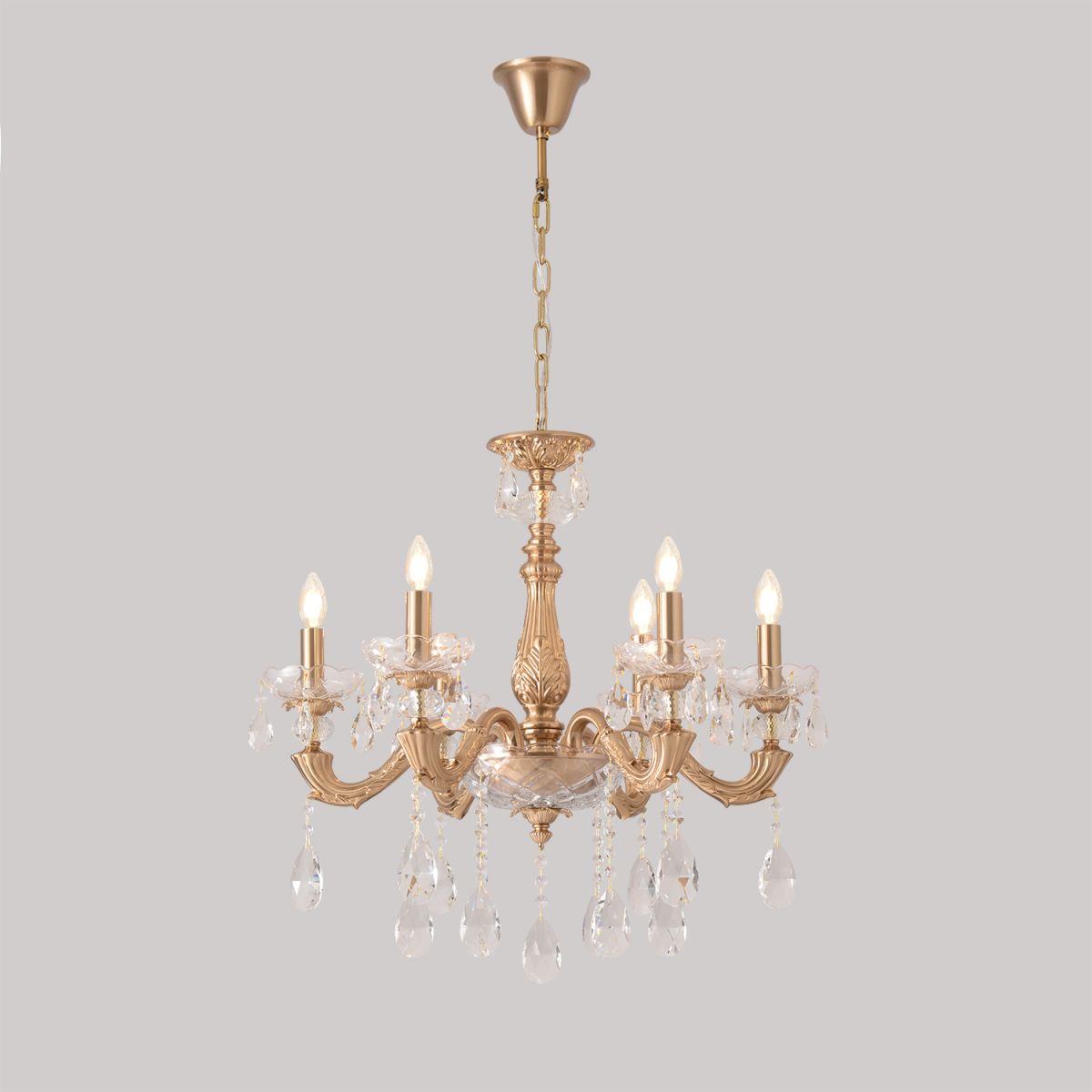 подвесная люстра crystal lux elizabeth sp6 brass