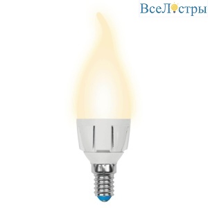 Лампа светодиодная диммируемая (UL-00004299) Uniel E14 7W 3000K матовая LED-CW37 7W/3000K/E14/FR/DIM PLP01WH