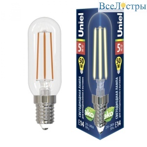 Лампа светодиодная Uniel E14 5W 3000K прозрачная LED-Y25-5W/3000K/E14/CL GLZ04TR UL-00007129