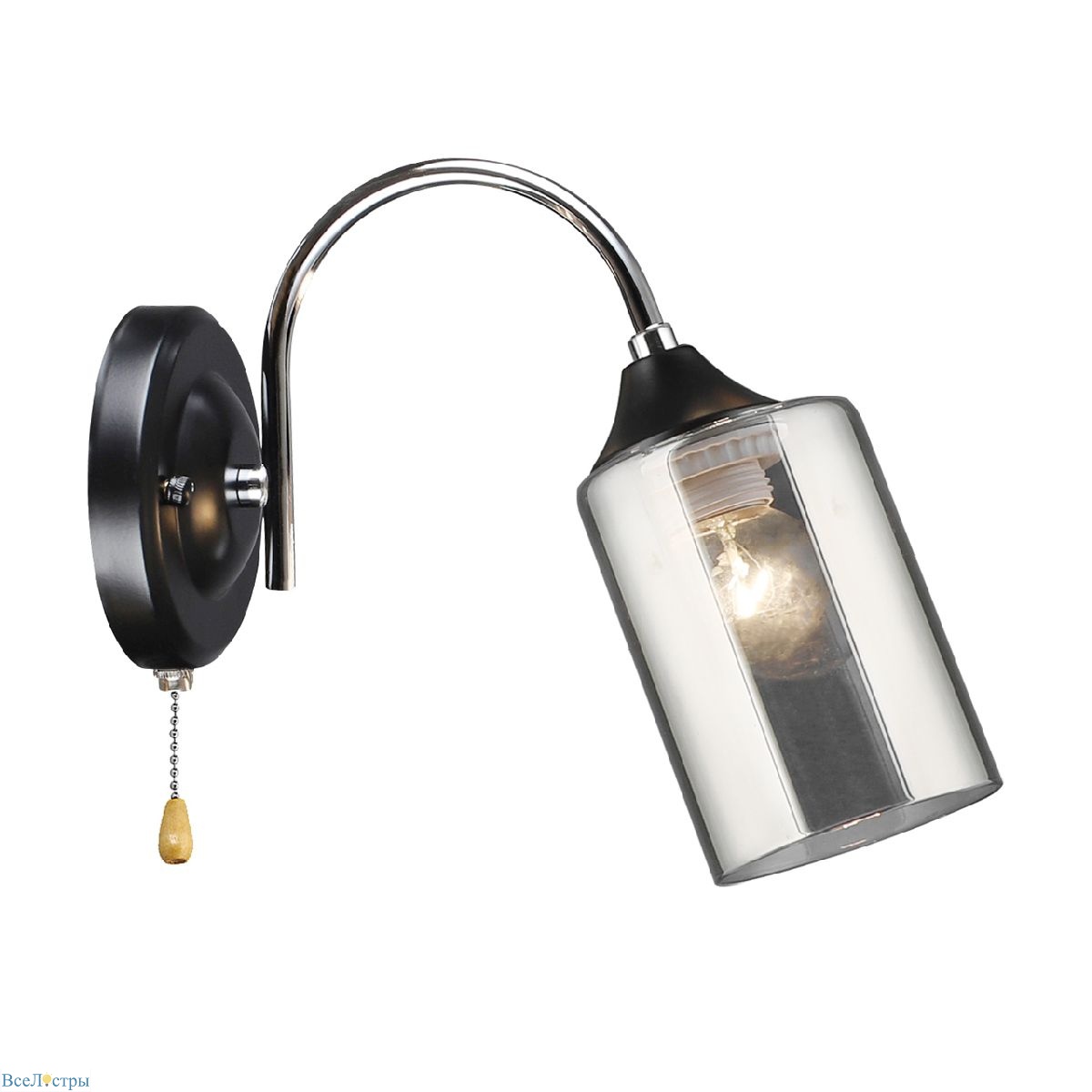 бра imex md.2195-1-w-bk+ch