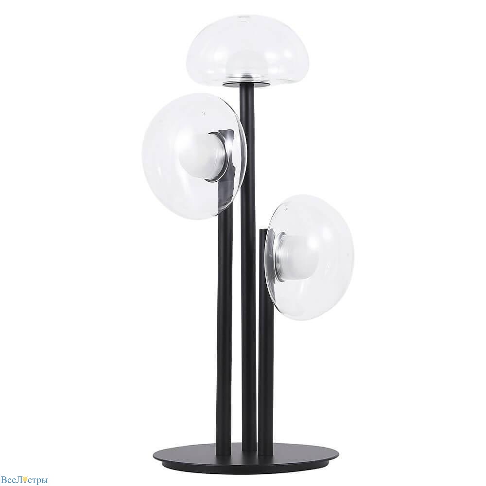 настольная лампа crystal lux bosque lg3 black/transparent