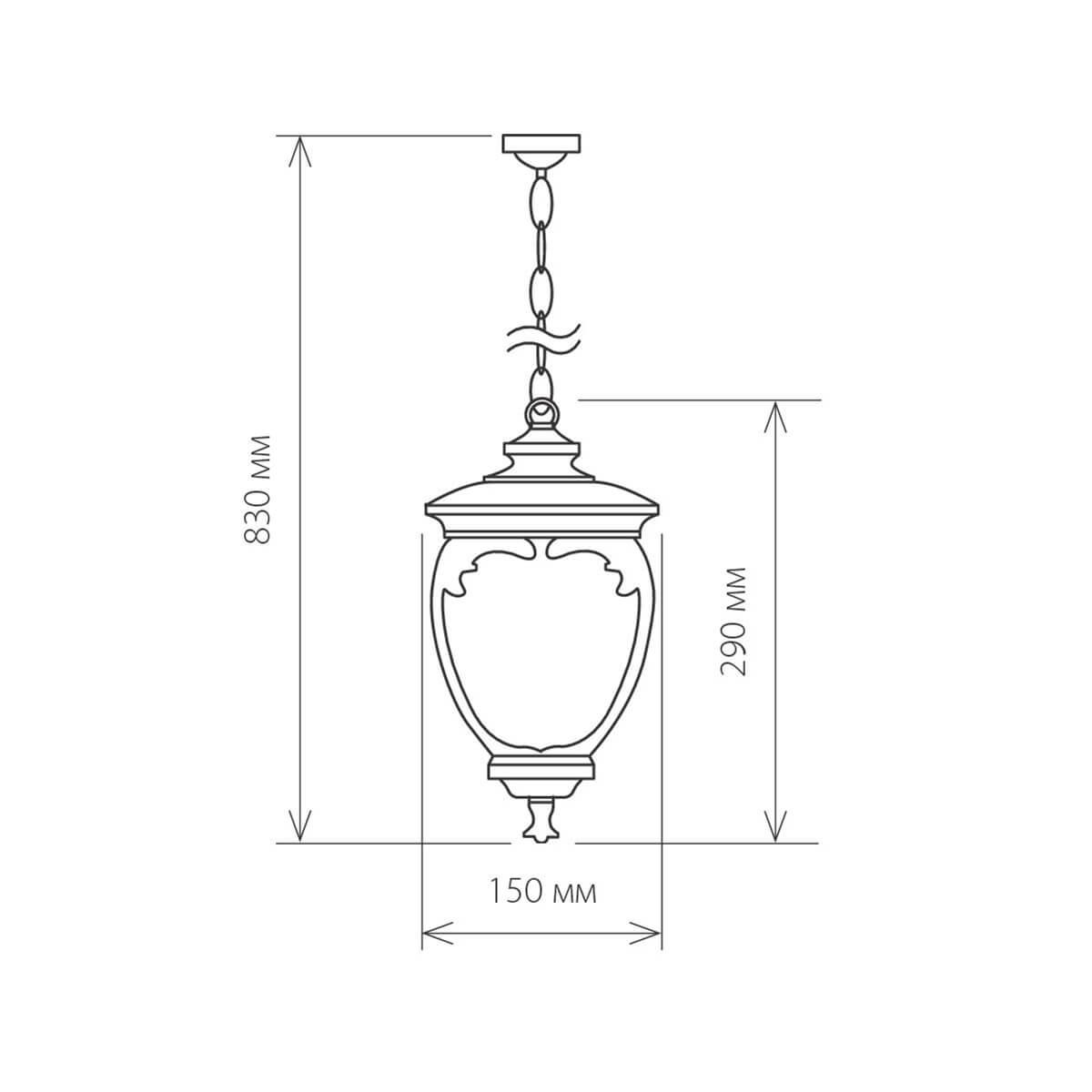 уличный подвесной светильник elektrostandard andromeda h (glyf-8024h) 4690389042737