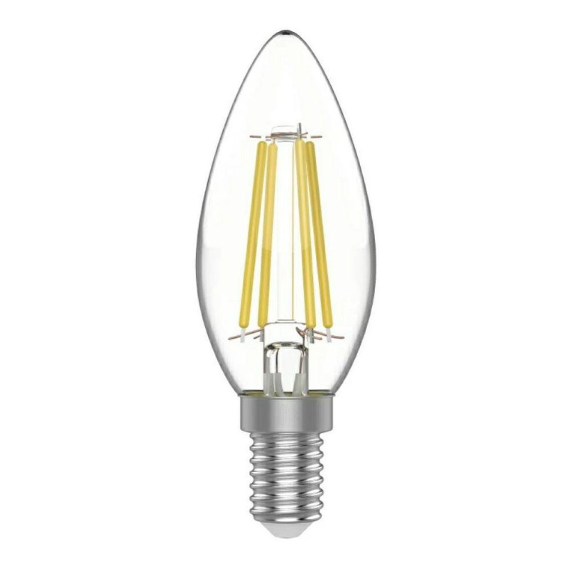 лампа светодиодная филаментная gauss e14 4,5w 4100к прозрачная 1031215