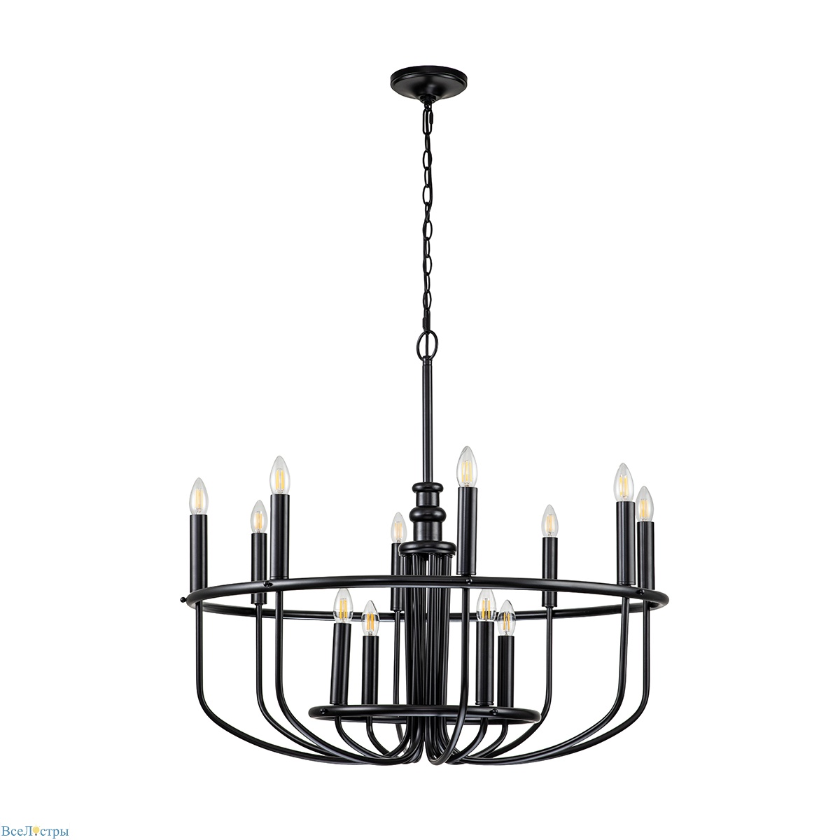 подвесная люстра kichler kl-capitol-hill12-blk