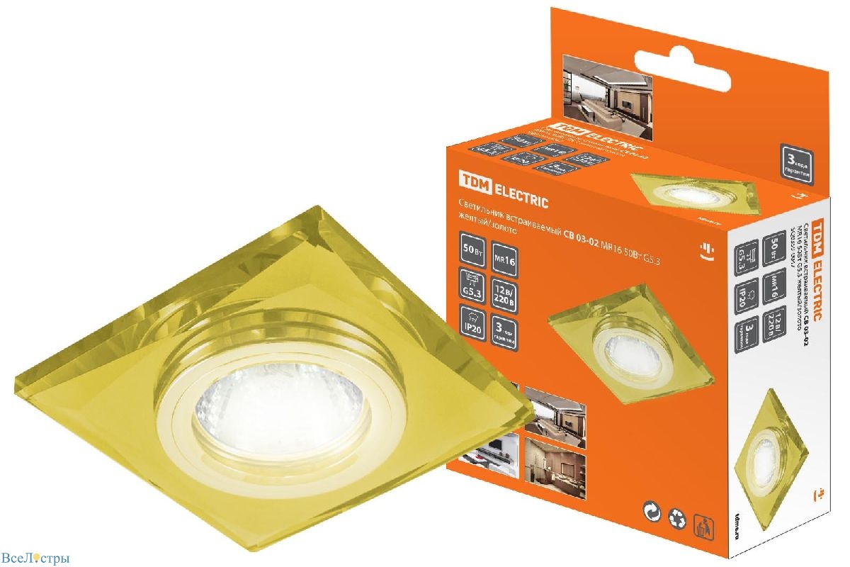 встраиваемый светильник tdm electric св 03-02 sq0359-0047