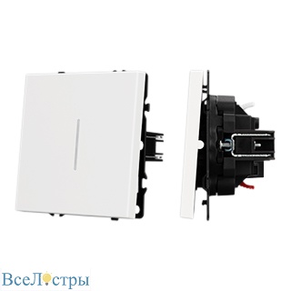 механизм звонкового выключателя arlight led swt-nobe-mkr1-sfpl-l-wh (230v, 10a) (белый кварц) 061737