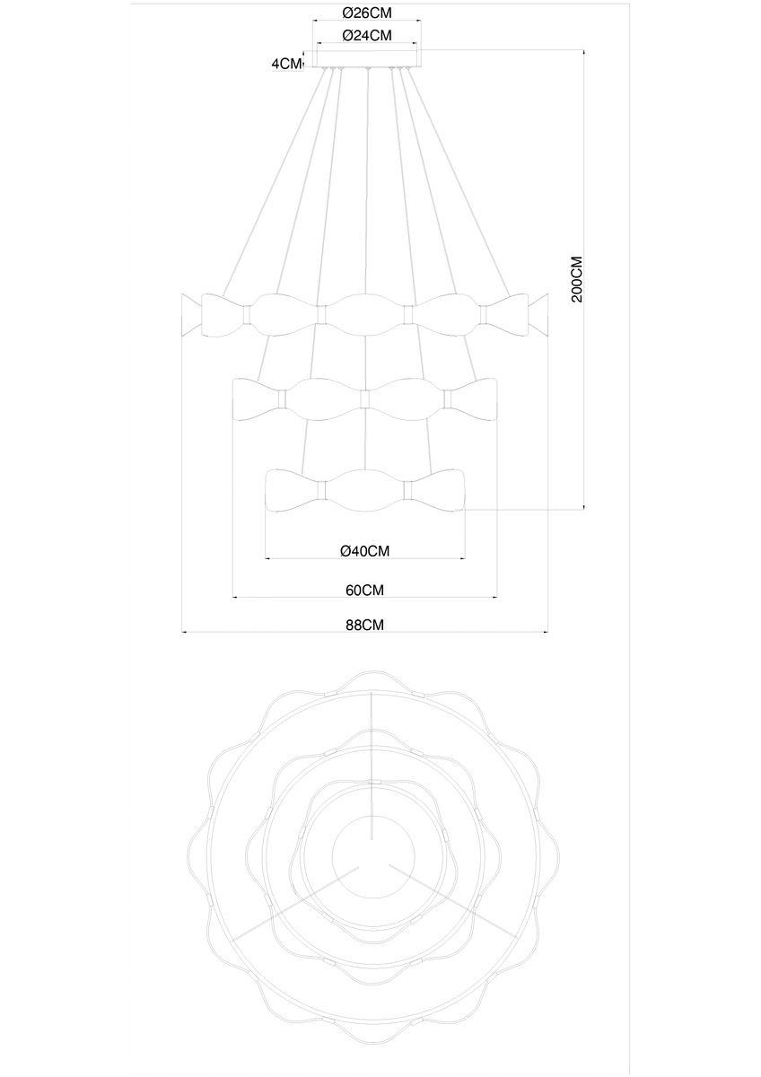 подвесной светодиодный светильник arte lamp grace a1868sp-3pb