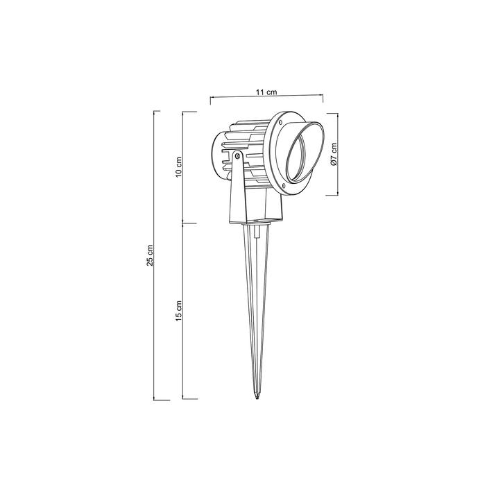 ландшафтный светодиодный светильник arte lamp elsie a1309in-1bk