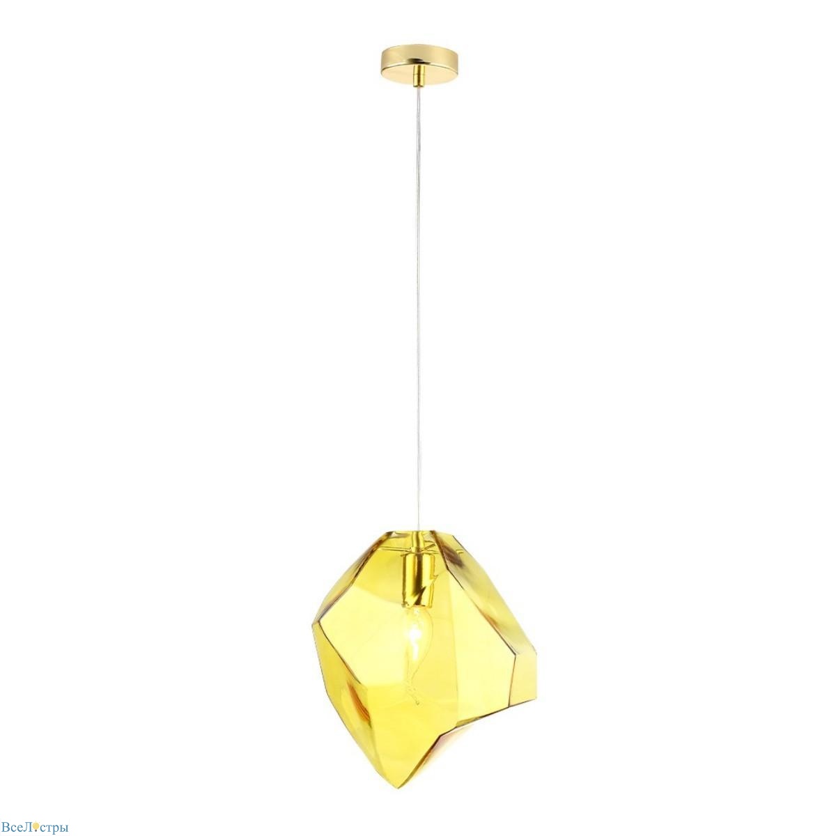 подвесной светильник crystal lux nuestro sp1 gold/amber