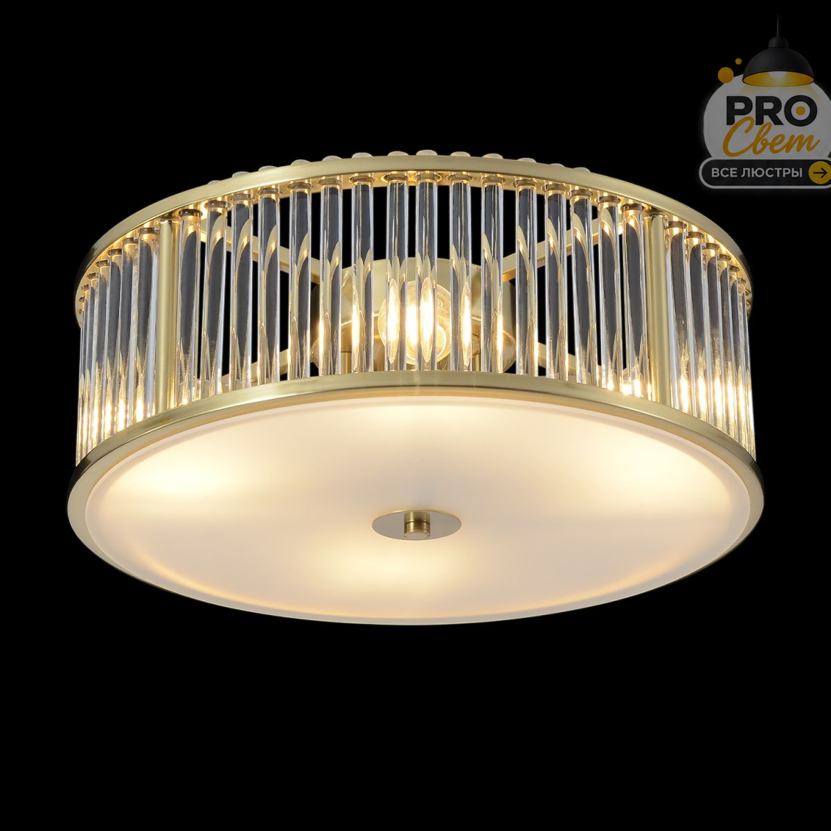 потолочный светильник crystal lux avenue pl4 brass