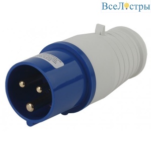 Вилка ЭРА V-16-2P-PE-IP44 переносная 013 2Р+РЕ 16А 220В IP44 Б0032849