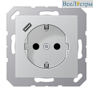 Розетка 2K+З USB Typ C Jung A1520-18CAL