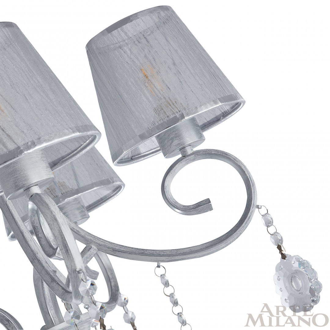 потолочная люстра arte milano amalfi 337146/8 wt+sl