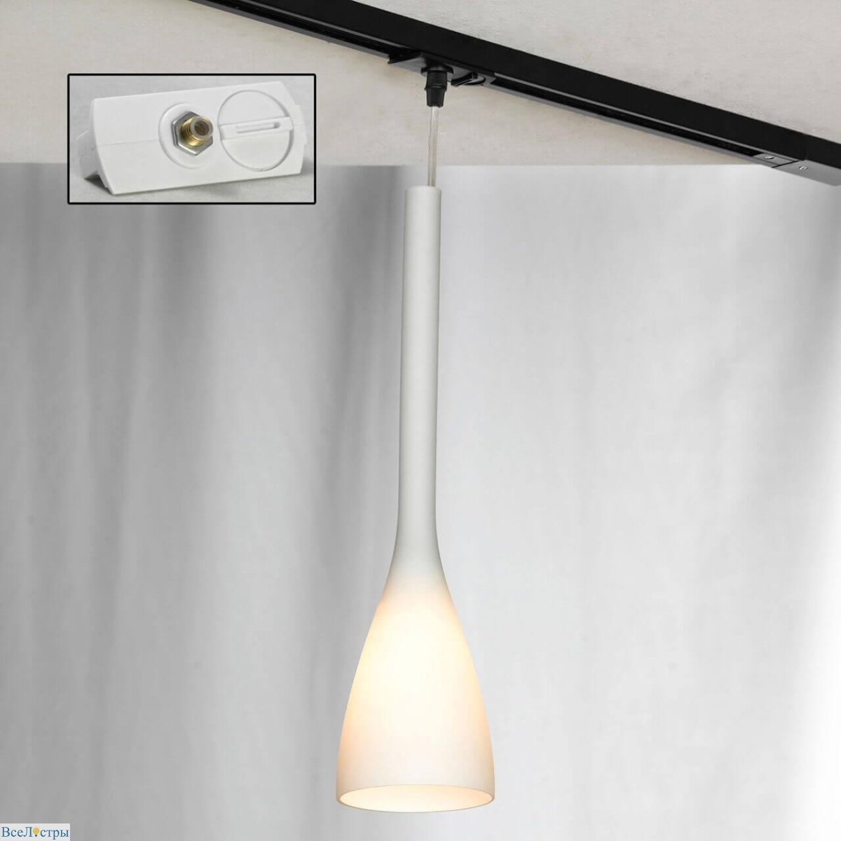 трековый светильник однофазный lussole varmo track lights lsn-0106-01-taw