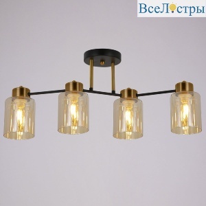 Потолочная люстра Illumico IL6111-4COU-79 BK GD Qui